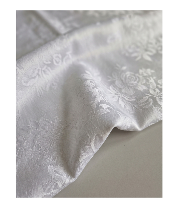 Jacquard Spun Polyester White