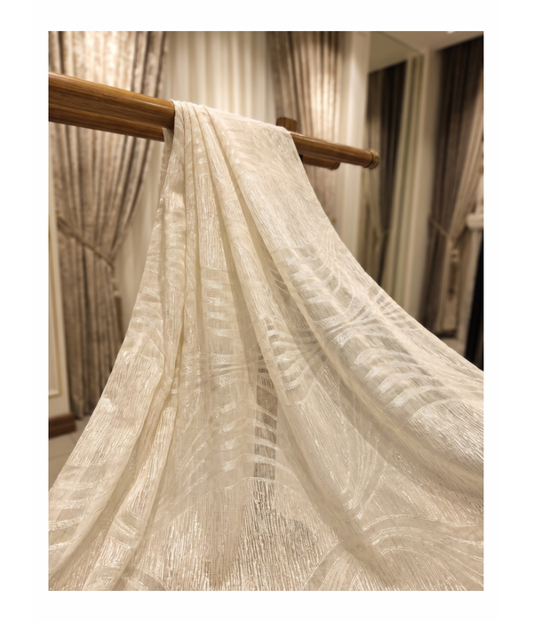 Sheer Curtain Fabric D#10B Cream