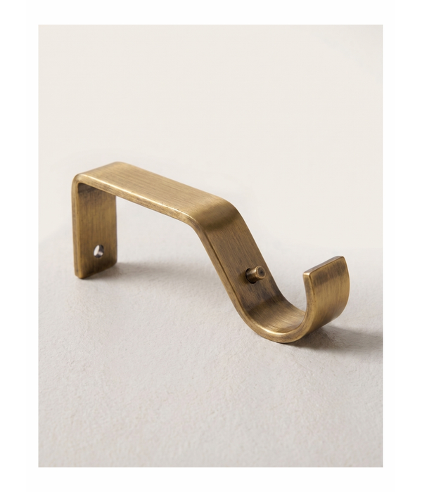 Metal Rod Bracket Single  Gold