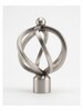 Metal Rod End Finale 2228 Spiral Silver