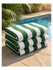 Pool Towel Stripe Green-White