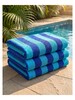 Pool Towel Stripe Royal-Aqua 