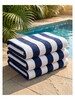 Pool Towel Stripe Blue-White 