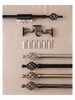 Extendable Curtain Rod 1.6-3mt Set with Spiral Finials