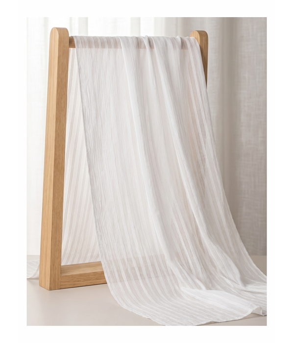 Sheer SH068-4 White Stripe 