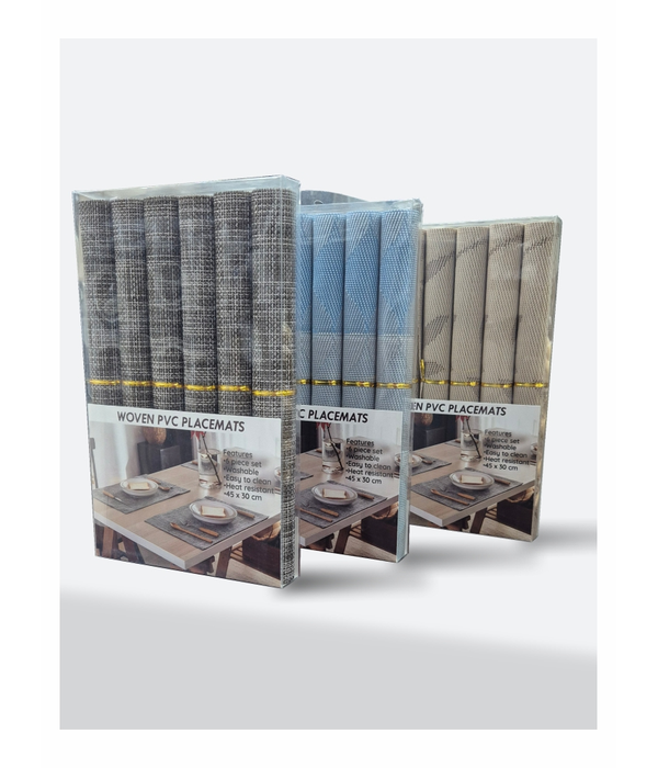 Table Place Mat - 6 pcs Set - Plain