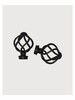 Alum  Round Track End Finial Swirl 