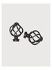 Alum  Round Track End Finial Swirl 