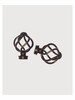 Alum  Round Track End Finial Swirl 
