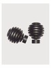 Alum Round Track End Finial Grooved Round