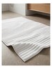 White Bath Mat Ribbed