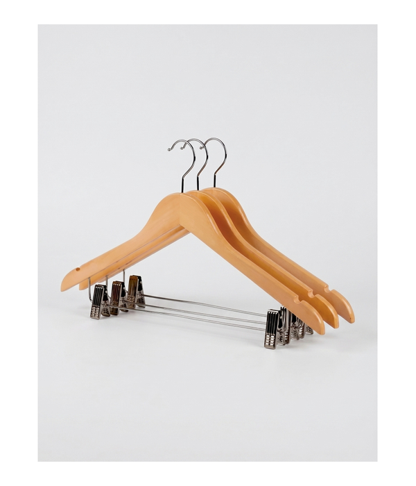 Wooden Hanger with Clip