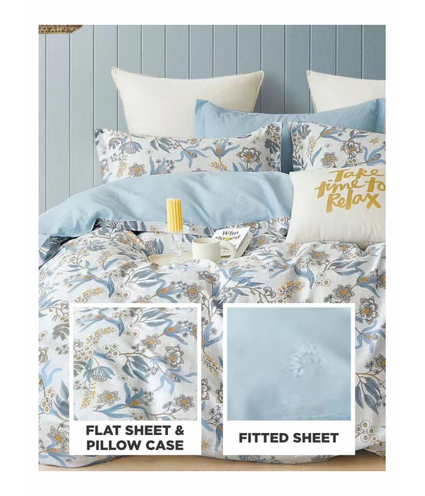 Cotton Printed Flat Fitted Set 24103