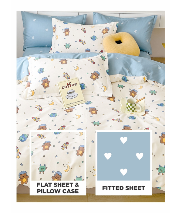 Flat Fitted Set Cotton Printed  24106