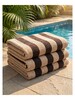 Pool Towel Stripe Beige-Brown