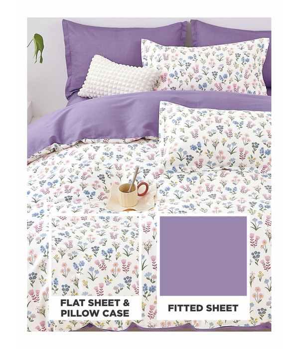 Flat Fitted Set Cotton Printed 24112