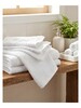 White Hand Towel Ribbed