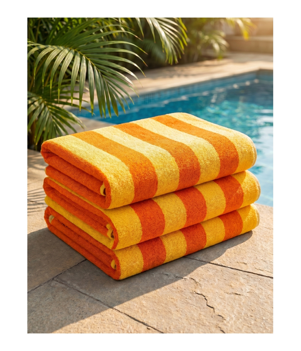 Pool Towel Stripe Orange