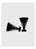 Alum  Round Track End Finial Grooved Cone 