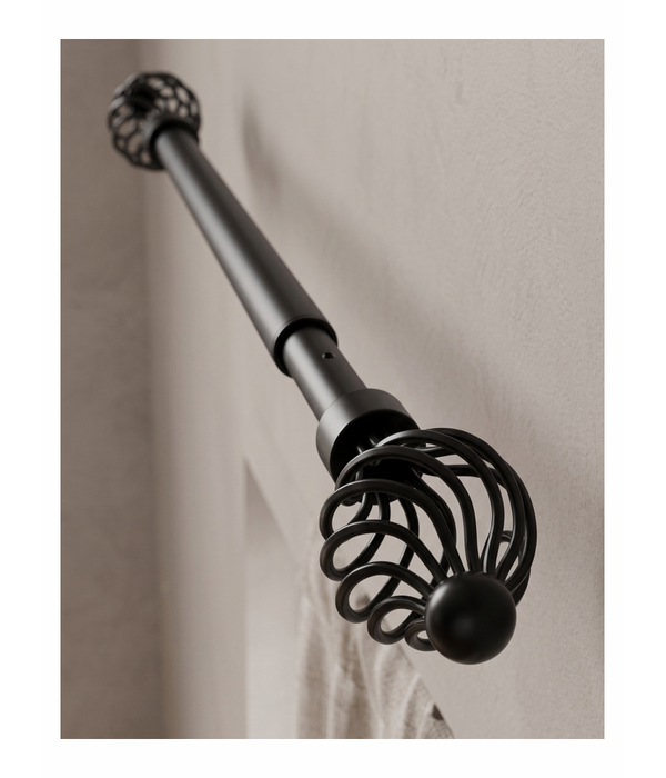 Extendable Curtain Rod 19mm Swirl