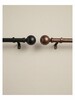 Extendable Curtain Rod 25mm Staked Round