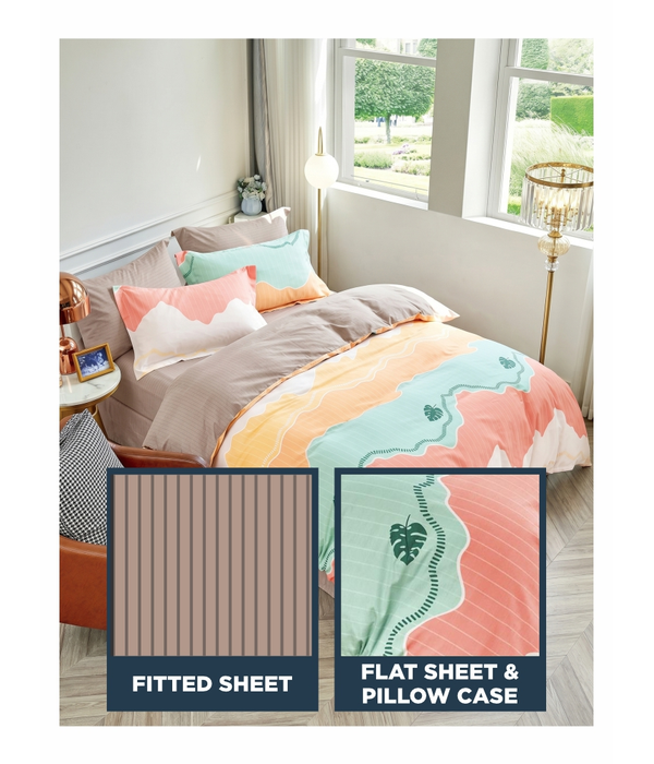Flat Fitted Set Cotton Printed 2502