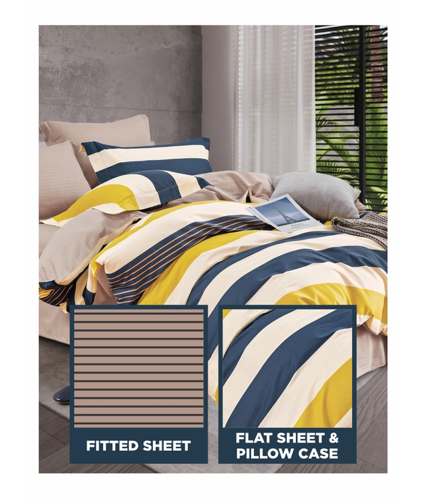 Flat Fitted Set Cotton Printed 2504