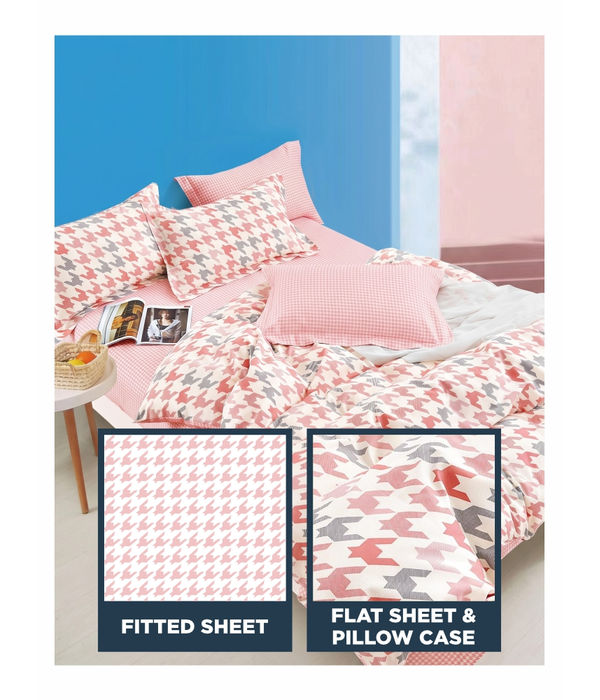 Flat Fitted Set Cotton Printed 2506