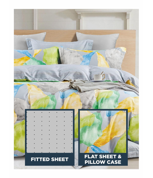 Flat Fitted Set Cotton Printed 2507