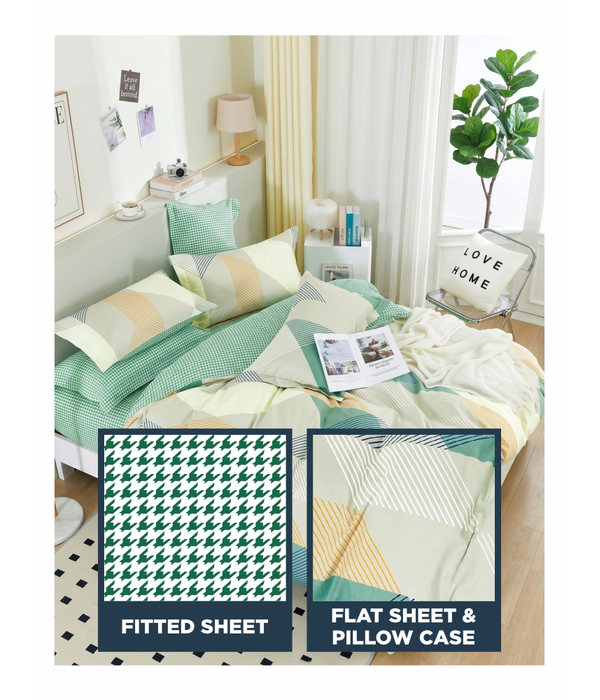 Flat Fitted Set Cotton Printed 2508