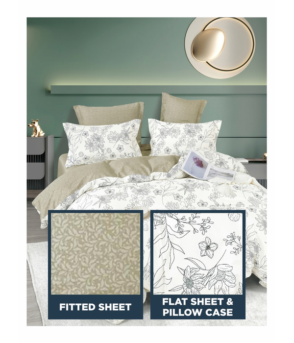 Flat Fitted Set Cotton Printed 2510