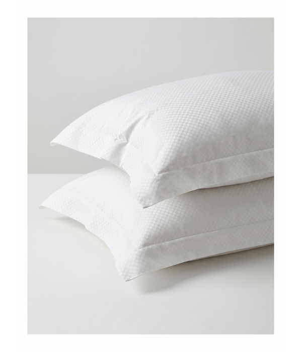 0.5cm Checks Twin Pack  Pillow Cases 325TC Cotton