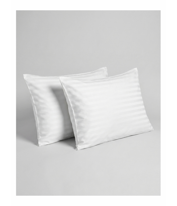 1cm Stripe Twin Pack Cotton Pillow Cases 325TC 