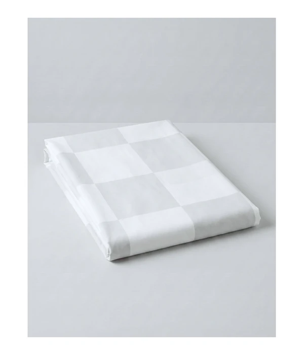 Flat Sheet 9cm Checks 100% Cotton 375TC