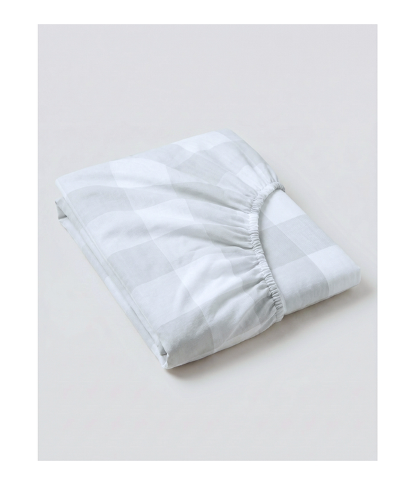Fitted Sheet 9cm Checks 100% Cotton 375TC 