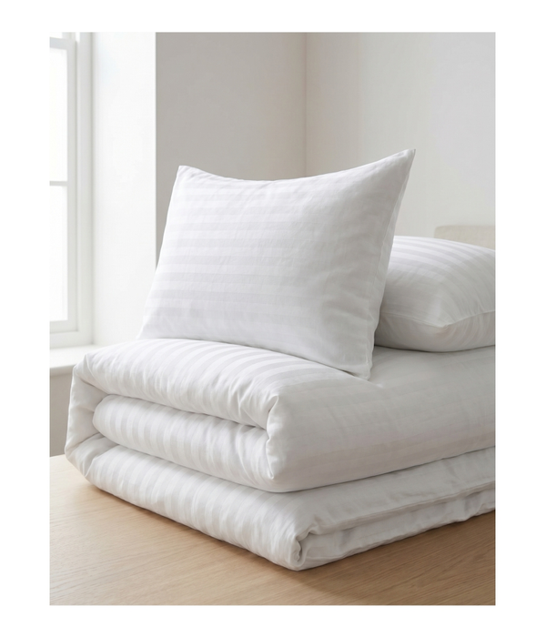 Duvet-Pillow case Sets 1cm Stripe 100% Cotton 325TC