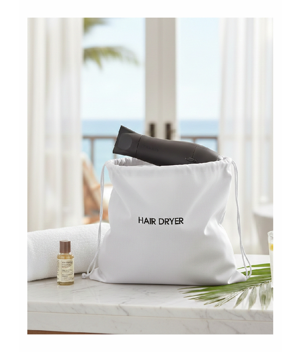 Hair Dryer Bag with Embroidery