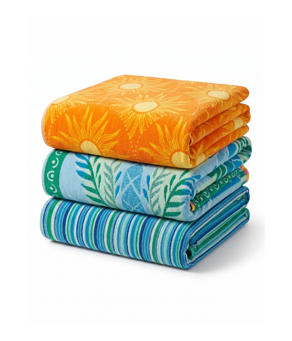 Jacquard Beach Towel Reversible
