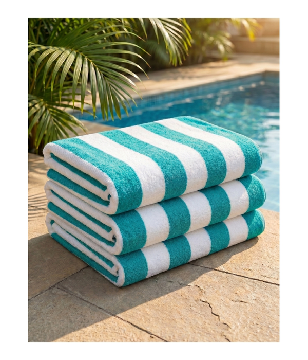 Pool Towel Azure-White 