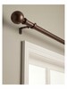 Extendable Curtain Rod 25mm Staked Round