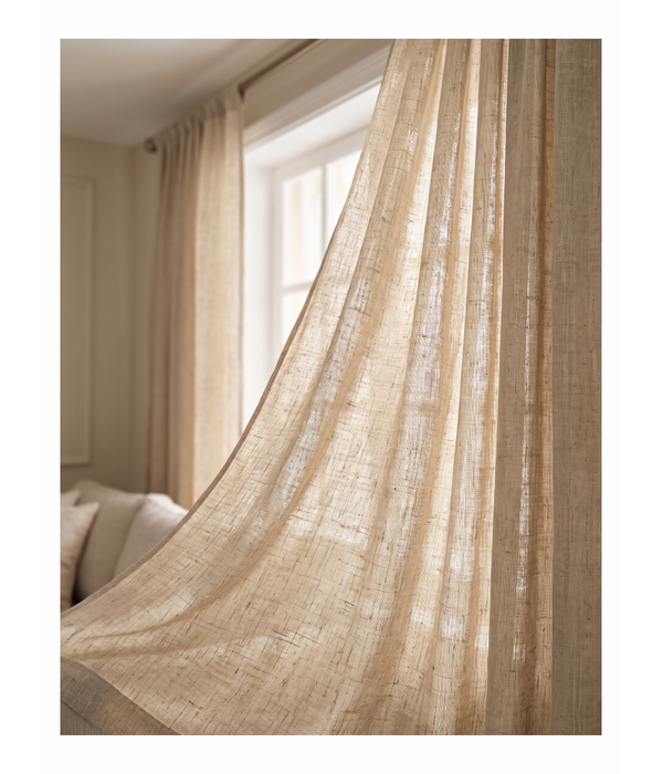 Sheer Curtain Linen Natural
